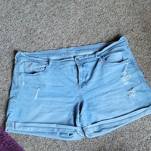 Rockstar Light Wash Denim Shorts